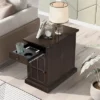 Classic Vintage End Table With USB Ports And A Multipurpose Drawer With Cup Holders - ModernLuxe -ModernLuxe GUEST 007005a5 1c68 4728 83ce 69b9ba2d7ef8