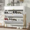 39" Modern Freestanding Shoe Cabinet With 2 Flap Drawers And 1 Slide Drawer - ModernLuxe 1 39" Modern Freestanding Shoe Cabinet With 2 Flap Drawers And 1 Slide Drawer - ModernLuxe -ModernLuxe GUEST 00ceb618 2bcc 4ece 96fc 0f020dfffb15
