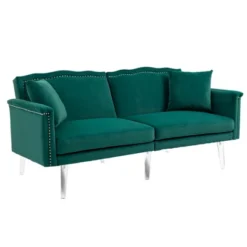 Modern Velvet Upholstered Loveseats Sofa With 2 Pillows-ModernLuxe 19 Modern Velvet Upholstered Loveseats Sofa With 2 Pillows-ModernLuxe -ModernLuxe GUEST 017b209e 164a 4454 ad19 06c0d2fc7094