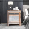 Modern Mirrored Nightstand With 1 Door, Silver - ModernLuxe -ModernLuxe GUEST 01aa06d8 56da 47f5 9f95 4d082da4a533
