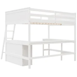 Full Size Wooden Loft Bed With Shelves And Desk - ModernLuxe 18 Full Size Wooden Loft Bed With Shelves And Desk - ModernLuxe -ModernLuxe GUEST 0204d3c5 0914 4944 894a 67771acea383