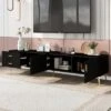 Modern TV Stand For TVs Up To 77'' With 5 Champagne Legs-ModernLuxe