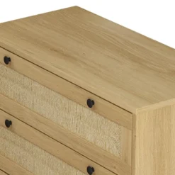 30.31" 3-Drawer Rope Braid Dresser, Oak - ModernLuxe -ModernLuxe GUEST 0260416d 9d12 4536 9ecb 56fa289a6b09