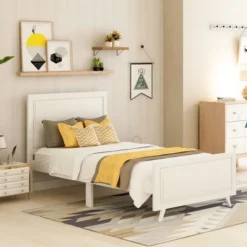 Twin Size Platform Bed With Headboard And Footboard-ModernLuxe -ModernLuxe GUEST 02625c5b b511 43eb 8915 0eef506b8a58