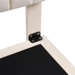 Queen Size Upholstered Floating Velvet Platform Bed With Sensor Light And Headboard-ModernLuxe -ModernLuxe GUEST 03d42e8b b050 491e bd35 a625562bf419