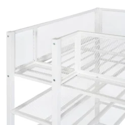 Metal Twin Size Loft Bed With 4 Shelves And Storage - ModernLuxe 18 Metal Twin Size Loft Bed With 4 Shelves And Storage - ModernLuxe -ModernLuxe GUEST 04402731 effe 46d7 b645 6b617fae261e