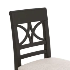 Rustic 6-Piece Wood Counter Height Dining Table Set With Storage Shelf, 4 Chairs And Bench-ModernLuxe -ModernLuxe GUEST 04a2fd38 b317 40d7 b947 59b7dda55d5f