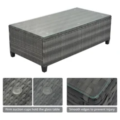 8PCS Patio PE Rattan Conversation Set, Outdoor Half-Moon Sectional Sets With Coffee Table-ModernLuxe -ModernLuxe GUEST 04e22256 1cf1 4361 bb5c 1193b1250dc3