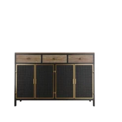 47.64" Freestanding 4 Door Sideboard With 3 Top Drawers, Dark Gray - ModernLuxe -ModernLuxe GUEST 05e18e06 82a3 4856 bc13 1e0c0a0f276d
