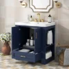 30" Bathroom Vanity With Single Sink, Drawer And Double Sided Storage Shelf, Navy Blue - ModernLuxe -ModernLuxe GUEST 06da078f 433f 4ae7 83b7 d49c35383b36