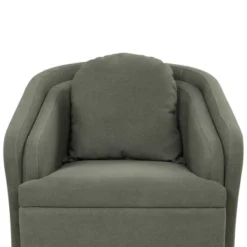 Mid-Century Upholstered Accent Chair, Arm Chair With Lumbar Pillow And Metal Legs-ModernLuxe -ModernLuxe GUEST 07369c8b d6d0 4150 ba9e 35b971ccef7f