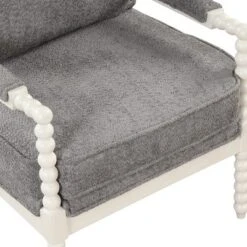 Velvet Accent Spindle Chair With Ottoman, Modern Arm Reading Chair With Armrests Pad And Footrest-ModernLuxe 24 Velvet Accent Spindle Chair With Ottoman, Modern Arm Reading Chair With Armrests Pad And Footrest-ModernLuxe -ModernLuxe GUEST 095dc745 7538 4786 96d8 6f38ad0424a4