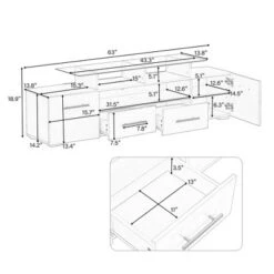 ModernLuxe Modern Stylish Functional TV Stand With Color Changing LED Lights High Gloss TV Cabinet -ModernLuxe GUEST 0b68ffee b7e8 4cbb 92c1 6459a3ed5b5c