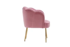 Modern Shell Shape Armchair Accent Chair With Gold Legs-ModernLuxe -ModernLuxe GUEST 0b9a731a 31f9 42e1 be5e 2748e92fc10d