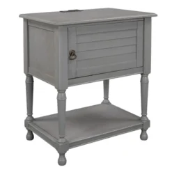 Nightstand With USB Charging Port, Cabinet With Two Built-in Shelves And One Open Storage - ModernLuxe -ModernLuxe GUEST 0c87d207 88f9 4222 95c2 bd90fea57b88