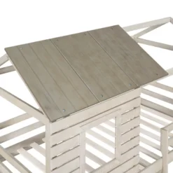 Twin Over Twin Wooden Bunk Bed With Roof, Window, Guardrail And Ladder - ModernLuxe -ModernLuxe GUEST 0da276e3 9e9b 4d40 9b33 3980db19238c