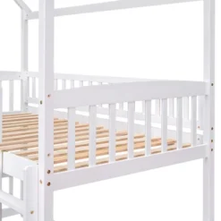 Twin Over Twin Bunk Bed, House Bed With Slide And Ladder-ModernLuxe -ModernLuxe GUEST 0dd75730 6ebc 458c b7dd af599b4efff8