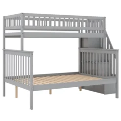 Twin Over Full Stairway Bunk Bed With Storage-ModernLuxe -ModernLuxe GUEST 0e34097d 1b8c 41c3 92a8 37dba37d8814