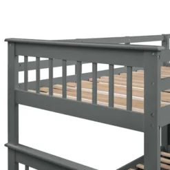 Twin-Over-Full Bunk Bed With Storage Stairs And Guard Rail - ModernLuxe -ModernLuxe GUEST 0e469503 08f8 42e7 8e7f 180a3d3f5c53