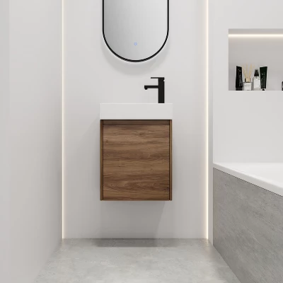 Floating Small Bathroom Vanity With Sink And Soft Close Door - ModernLuxe 12 Floating Small Bathroom Vanity With Sink And Soft Close Door - ModernLuxe - Image 10