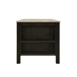 Farmhouse 5-Piece Wood Dining Table Set With 2-Tier Storage Shelves-ModernLuxe -ModernLuxe GUEST 0fbd657a 58a7 48a5 ab6d b633de7820fe