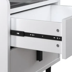 Modern Nightstand With Wireless Charging, USB Port And Adjustable LED Lights, End Table With 2 Drawers-ModernLuxe -ModernLuxe GUEST 104e18e9 f0d6 461a b4df adf31a9f6c86