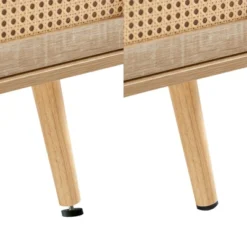 Rattan TV Stand, Entertainment Center With Sliding Doors, TV Console Cabinet With Adjustable Shelf, Natural-ModernLuxe -ModernLuxe GUEST 108a0d57 80de 4931 9034 b3b467f2129c