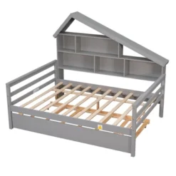 Full Size Platform Bed With Trundle And Shelves-ModernLuxe -ModernLuxe GUEST 11adc0d7 0357 4d1d 8267 880a6a0e9aa2