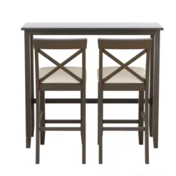 Farmhouse 48" 3-Piece Rectangular Wood Bar Height Dining Set-ModernLuxe 17 Farmhouse 48" 3-Piece Rectangular Wood Bar Height Dining Set-ModernLuxe -ModernLuxe GUEST 127781d4 fdb8 4180 8140 de3d3f3ff359