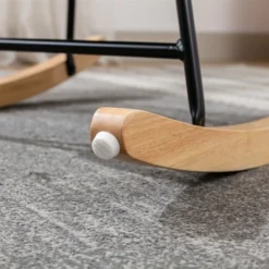 Upholstered Rocking Accent Chair With High Backrest And Armrests-ModernLuxe -ModernLuxe GUEST 1290366a 35de 4591 a7be 77fc6d4b011a