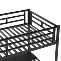 Metal Twin Size Loft Bed With Desk, Black - ModernLuxe -ModernLuxe GUEST 12ab2b6d ed9c 4232 ab77 9d5f0c0b3449