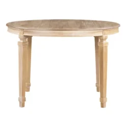 5 PCS Round Dining Table Set With Solid Wood Legs And 4 Striped Fabric Upholstered Chairs-ModernLuxe 21 5 PCS Round Dining Table Set With Solid Wood Legs And 4 Striped Fabric Upholstered Chairs-ModernLuxe -ModernLuxe GUEST 131d5664 b1f1 494a aec3 62bb52856a0b