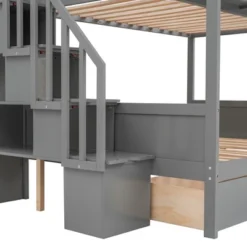 Twin Over Full Bunk Bed With Shelves, Storage Staircase And 2 Drawers - ModernLuxe -ModernLuxe GUEST 13a5d23b 9398 4232 bb83 bbdcb96e10a3