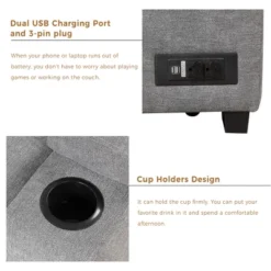 87.4" L Shape Sectional Sleeper Sofa Bed, 2 In 1 Pull Out Sofa Couch With Storage Ottoman, Cup Holder And USB Port-ModernLuxe -ModernLuxe GUEST 13c4bcec eb3f 428b aaf9 ae85aa71bc37