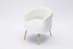 Armchair Accent Tub Barrel Chair With Gold Metal Legs-ModernLuxe -ModernLuxe GUEST 144df0a3 3915 41ad 8e9b 46796a52dccb
