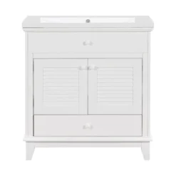 30" Bathroom Vanity With Sink And Drawers, White - ModernLuxe -ModernLuxe GUEST 14af9a94 10bd 4e99 b02f 0442f1b7a1a3