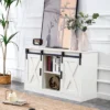 46.9'' Wooden Storage Cabinet With Two Sliding Barn Doors - ModernLuxe -ModernLuxe GUEST 15c5eb4c 3ccd 4b86 999b ee4ab6c6b8e6