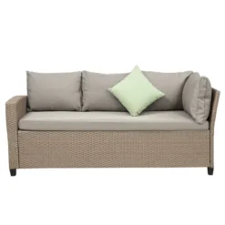 5-Piece Outdoor Conversation Set With Ottoman And Pillows-ModernLuxe -ModernLuxe GUEST 15e20ad7 89d1 4931 86ae 4241b9ab6315