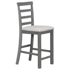 5 PCS Wood Counter Height Dining Table Set With Integrated 9 Bar Wine Compartment, Wineglass Holders And Padded Chairs-ModernLuxe 21 5 PCS Wood Counter Height Dining Table Set With Integrated 9 Bar Wine Compartment, Wineglass Holders And Padded Chairs-ModernLuxe -ModernLuxe GUEST 16d13092 0c02 475a 9254 b30f8dd9cc45