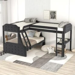 L-Shaped Twin Over Full Bunk Bed And Twin Loft Bed With Desk-ModernLuxe 16 L-Shaped Twin Over Full Bunk Bed And Twin Loft Bed With Desk-ModernLuxe -ModernLuxe GUEST 16debbac 5d13 462c bfde defec0cf181e