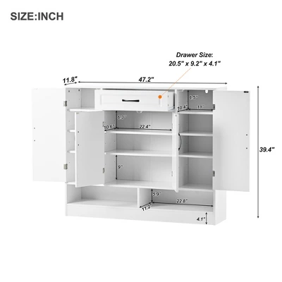 Sleek And Modern Shoe Cabinet With Adjustable Shelves - ModernLuxe 4 Sleek And Modern Shoe Cabinet With Adjustable Shelves - ModernLuxe - Image 2