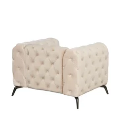 Modern Velvet Upholstered Accent Sofa Chair With Button Tufted Back-ModernLuxe -ModernLuxe GUEST 18447b65 1bb7 4df9 8d73 201db8f6c0da