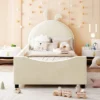 Twin Size Upholstered Daybed Platform Bed With Rabbit Ear Shaped Headboard-ModernLuxe -ModernLuxe GUEST 19c1d5a4 8811 4582 be5e 660b36da0163