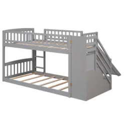 Stairway Twin Over Twin Bunk Bed With Two Drawers And Slide-ModernLuxe 23 Stairway Twin Over Twin Bunk Bed With Two Drawers And Slide-ModernLuxe -ModernLuxe GUEST 1a0a1ec1 2831 4cfa b9de f7a301e05f9d