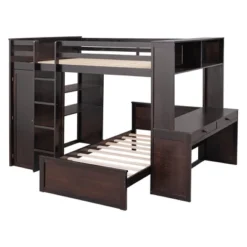 Loft Bed With Stand-Alone Bed, Shelves, Desk And Wardrobe - ModernLuxe -ModernLuxe GUEST 1a13941b f864 40ec b447 95ba257c5876