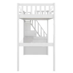 Twin Size Loft Bed With Staircase And Built-in Desk - ModernLuxe -ModernLuxe GUEST 1ae46f3b b0db 43ce b578 12d78752b5a9