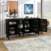 60" Generous Storage Sideboard With Faux Rattan Door - ModernLuxe -ModernLuxe GUEST 1b3fffc2 621c 426e b01d dc99282a4864