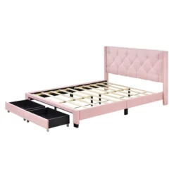 Queen Size Linen Upholstered Storage Platform Bed With Two Drawers-ModernLuxe -ModernLuxe GUEST 1ba1c44b ab5b 4adb b404 a831689e4d01