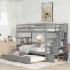 Twin Over Twin Bunk Bed With Trundle, Stairs And Storage Shelves-ModernLuxe -ModernLuxe GUEST 1c01e9fe 9ab4 4335 8d0c 471798b2f528