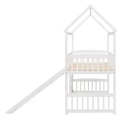 Twin Size Loft House Bed With Slide-ModernLuxe -ModernLuxe GUEST 1c31e63d af4c 427f 94ac 5748dc0fbaa9